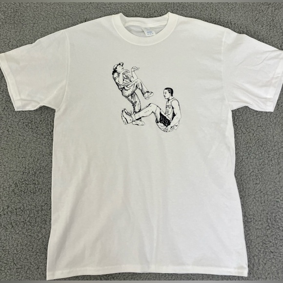 Paris Olympics Trash Breakdancer Raygun Kangaroo Hop Ty Lue NBA Lakers White Tee - Picture 2 of 4